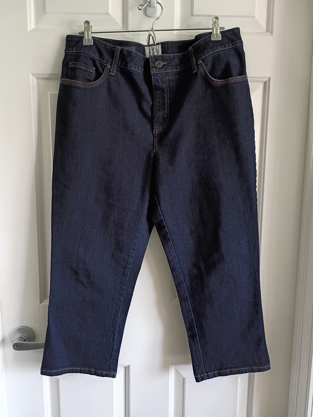 St. John's Bay Dark Indigo Denim Jeans with Contrast Stitching